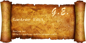 Gantner Edit névjegykártya